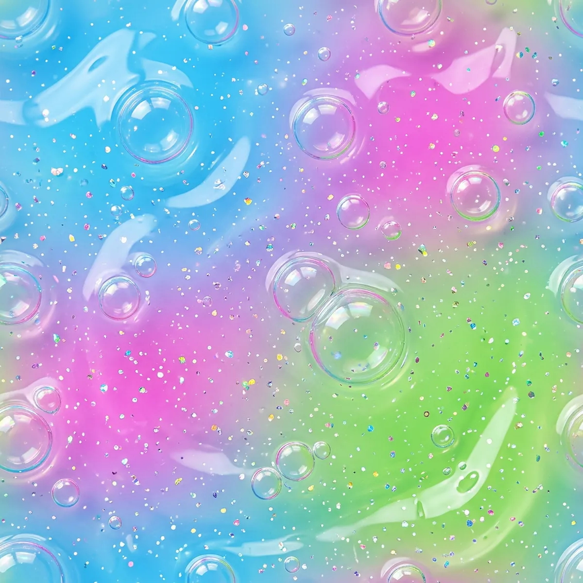 Laser cut and engrave Iridescent Colorful Bubbles Seamless Texture