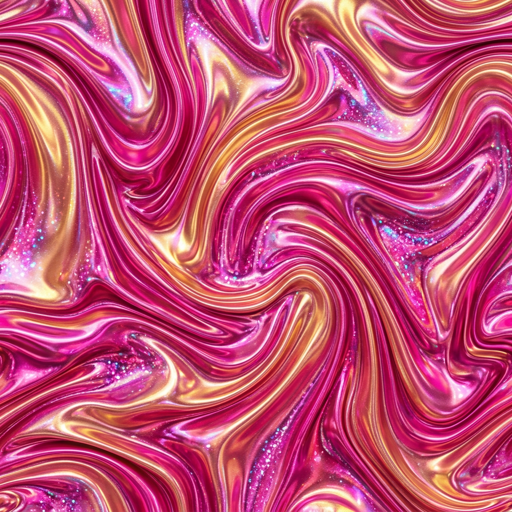 Swirling Pink And Gold Liquid Texture