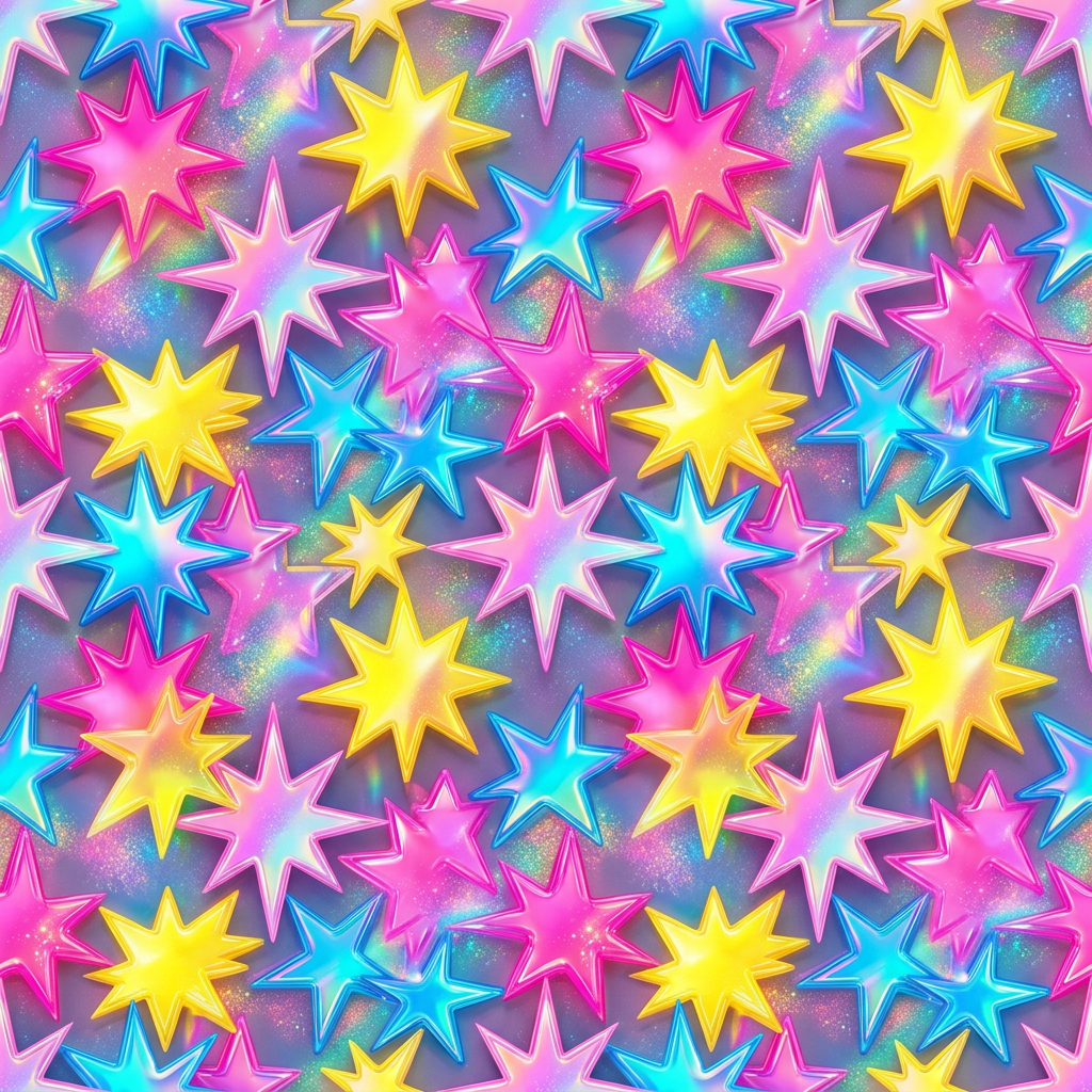 Colorful Glossy Star Pattern