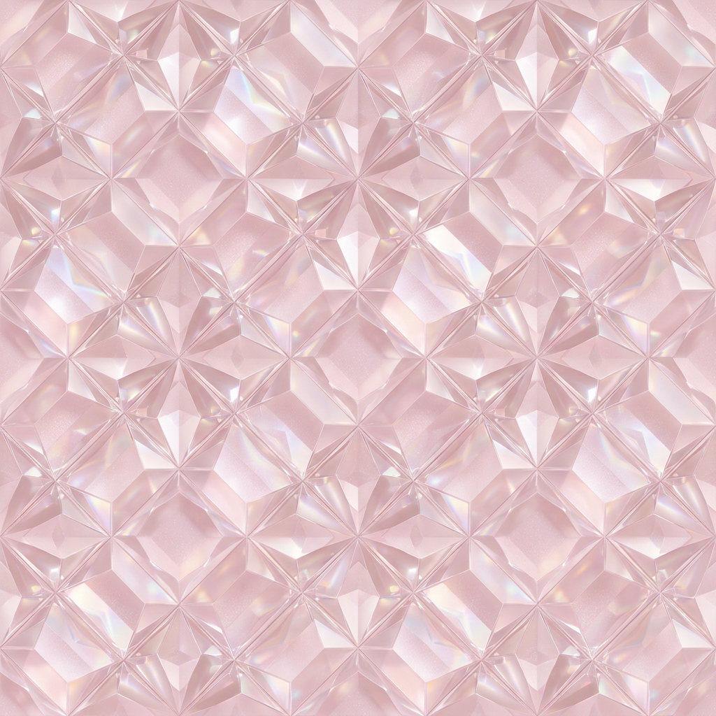 Iridescent Pink Geometric Crystal Pattern