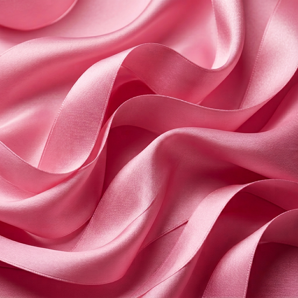 Flowing Pink Silk Fabric