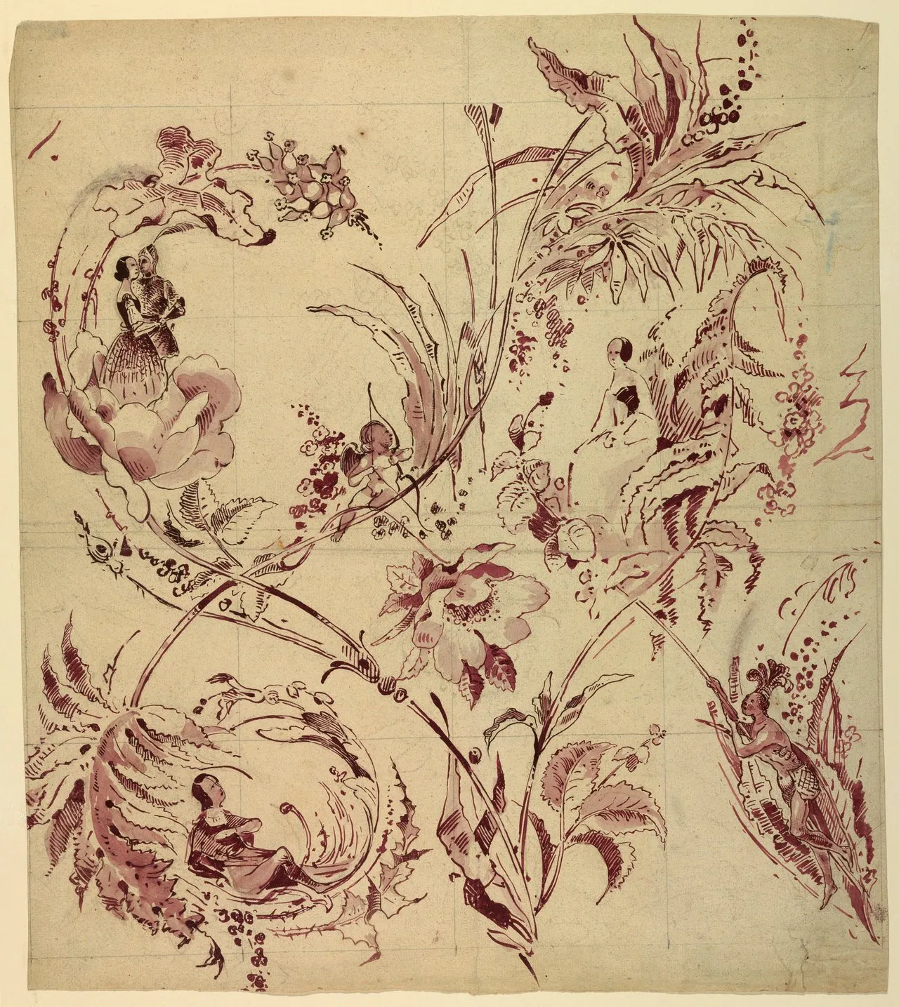 Laser cut and engrave Unknown-Design_for_Textile_or_Wallpaper-chndm_1909-13-3