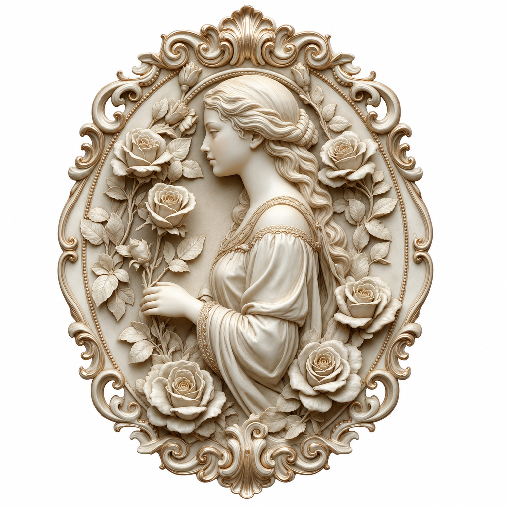 relief_sculpt_human_renaissance_lady_profile