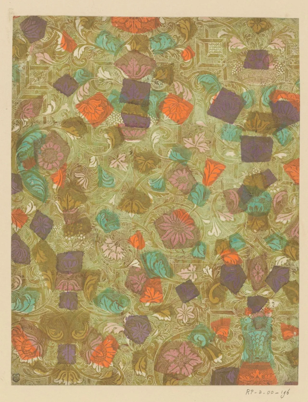 Laser cut and engrave anonymous-Blad_met_Lodewijk_XIV-ornament,_bandwerk,_ranken_e-RP-D-00-196