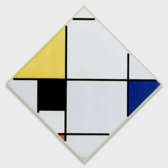 Lozenge Composition with Yellow, Black, Blue, Red,...