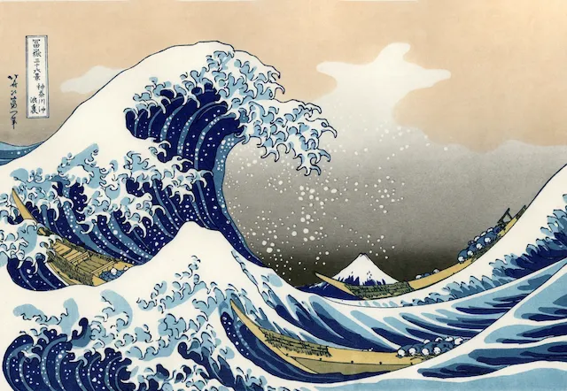 Hokusai's The Great Wave at Kanagawa (1760-1849)