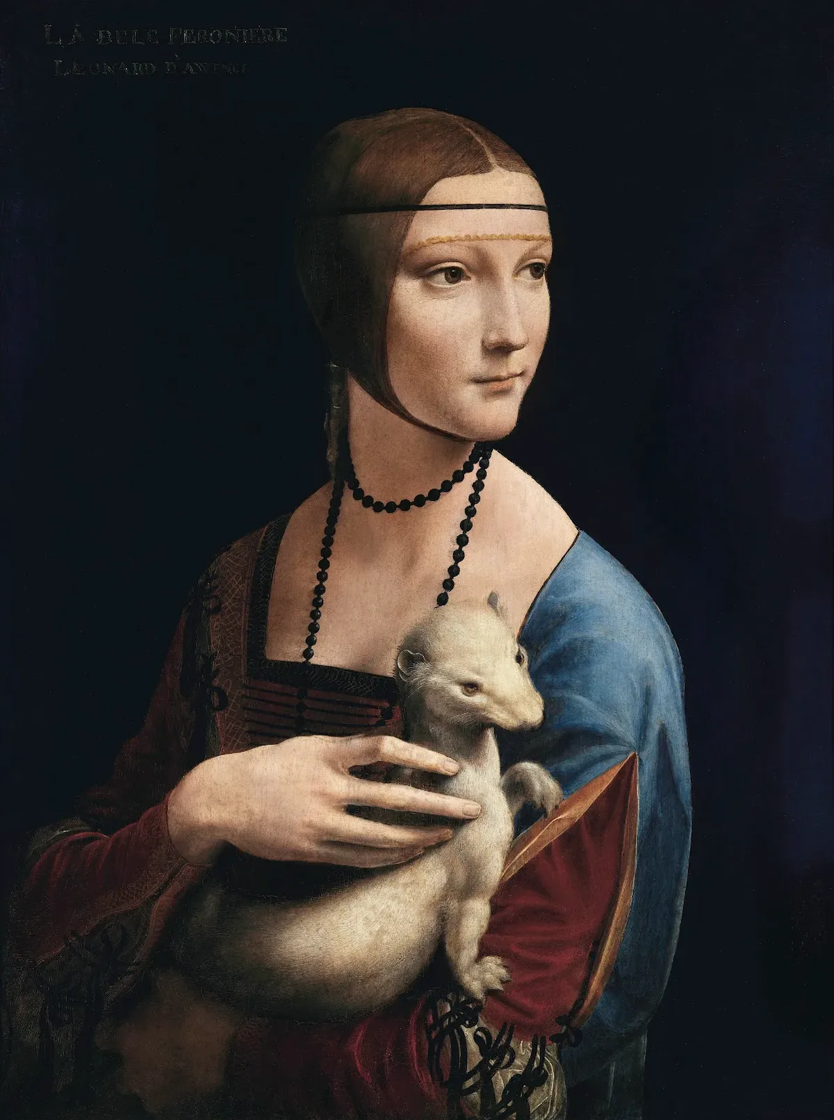 Laser cut and engrave Leonardo da Vinci's Lady with an Ermine (ca. 1490)