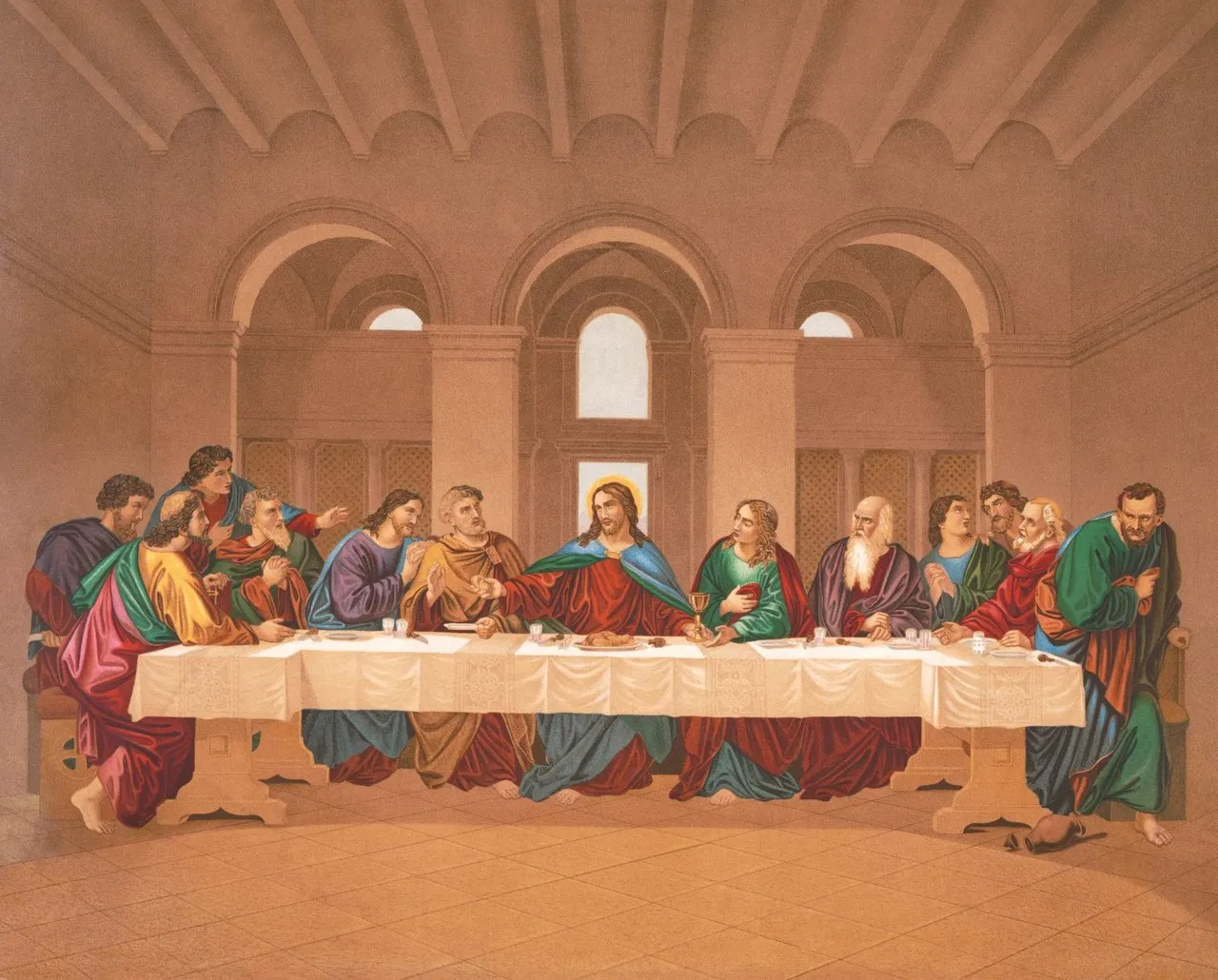 Laser cut and engrave The Last Supper (1877) by Leonardo da Vinci