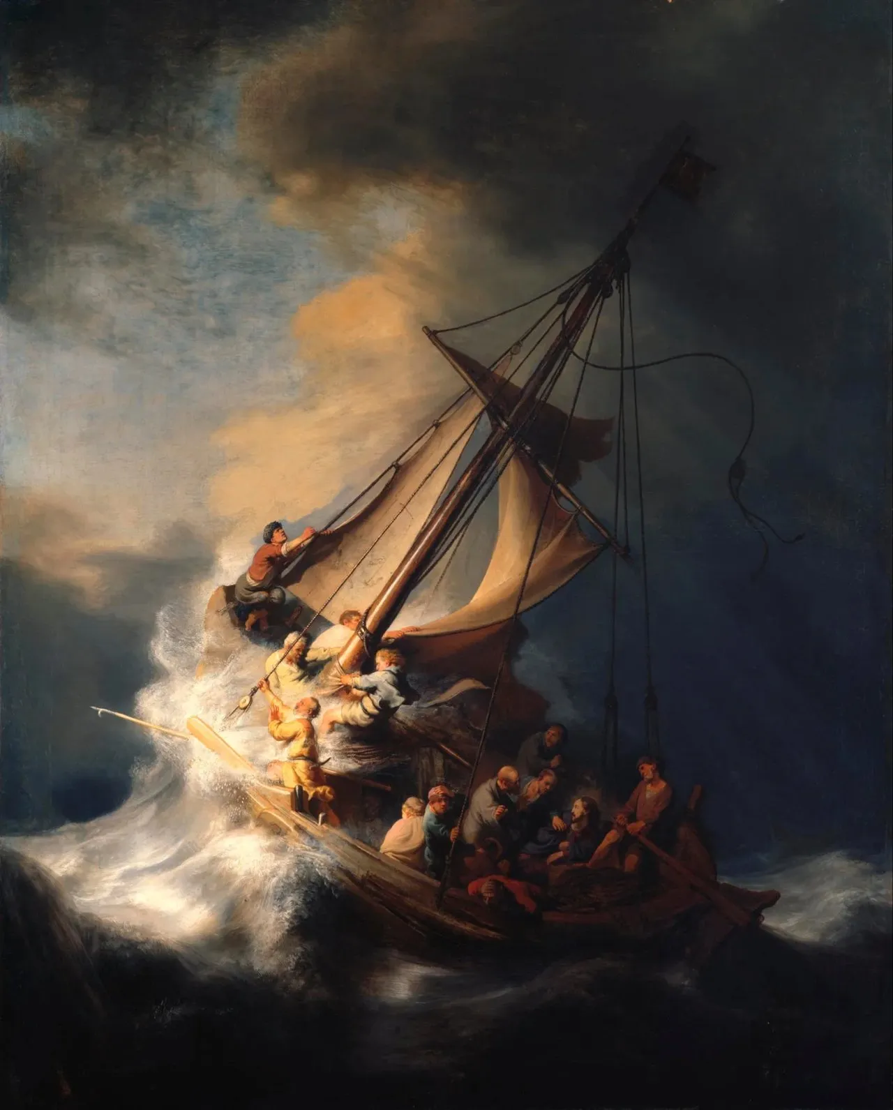 Laser cut and engrave The Storm on the Sea of Galilee (1633)