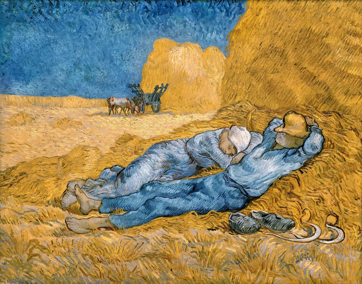 Laser cut and engrave Vincent van Gogh's The Siesta (1890)