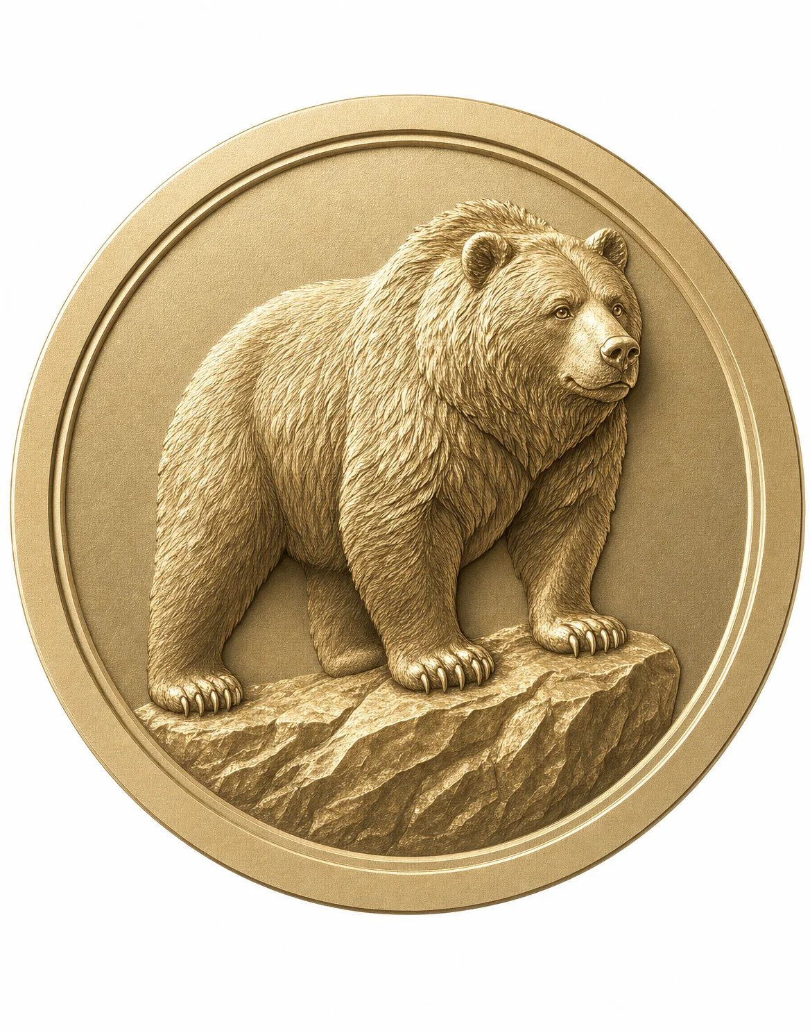 relief_gold_grizzly_bear_champagne_gold