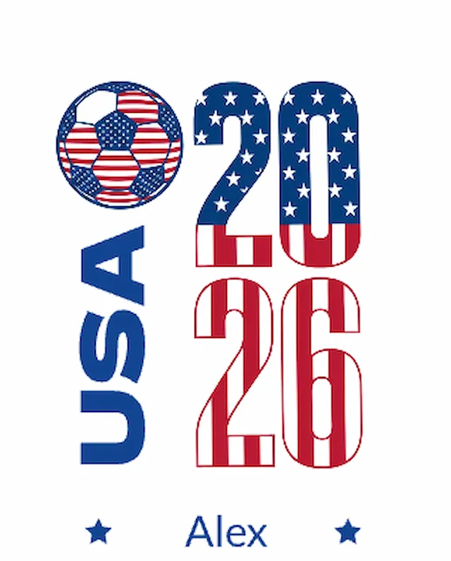 USA 2026 Soccer Themed Design