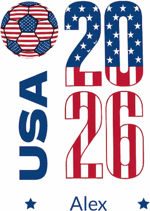 USA 2026 Soccer Themed Graphic