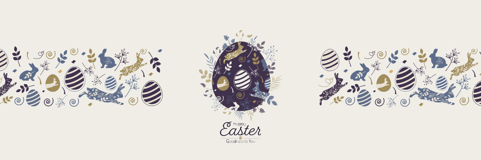 Easter Bunny And Egg Decorative Pattern