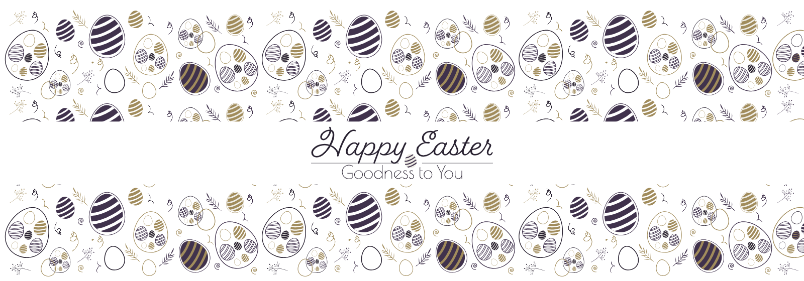 Happy Easter Egg Pattern Border