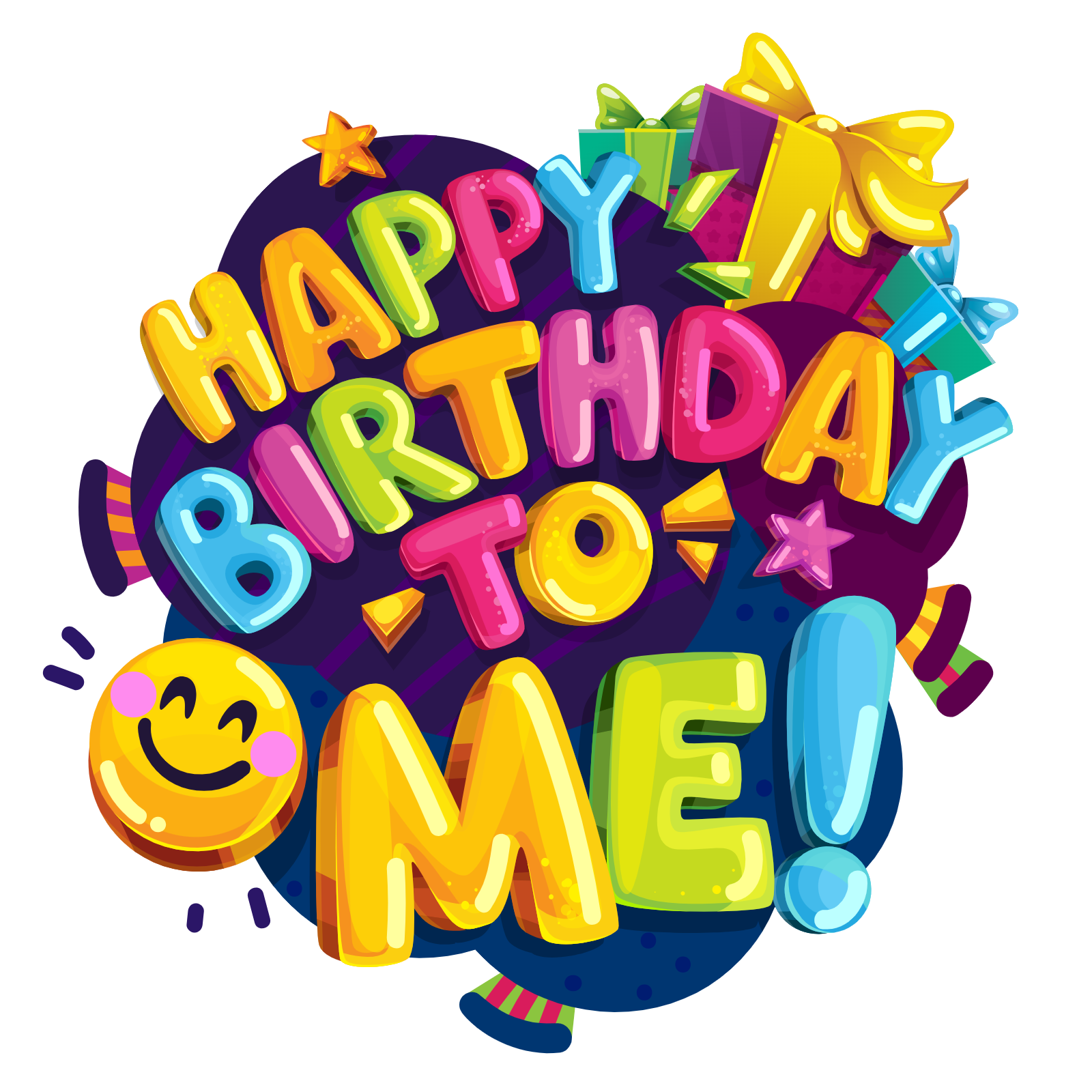 Happy Birthday To Me Text Design