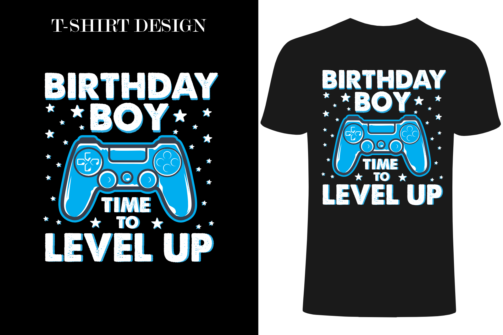 Birthday Boy Gaming Controller T-Shirt Design