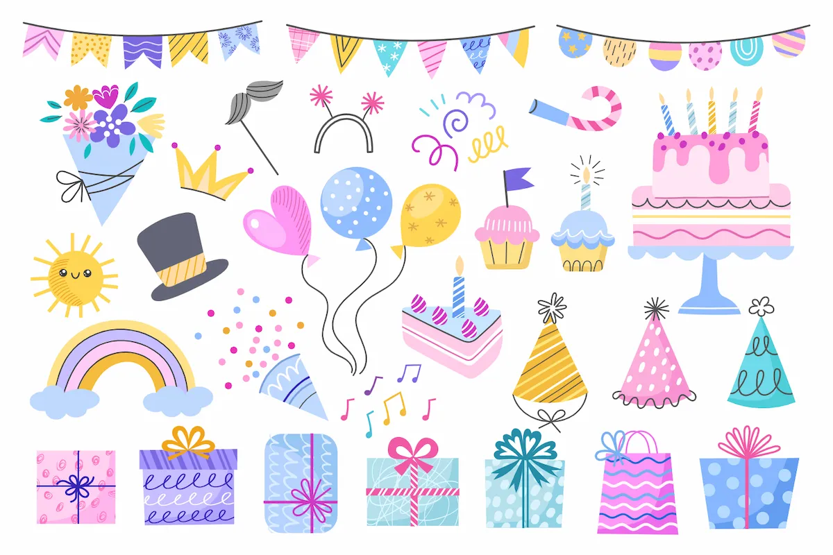 Laser cut and engrave Birthday Party Celebration Elements And Decorations