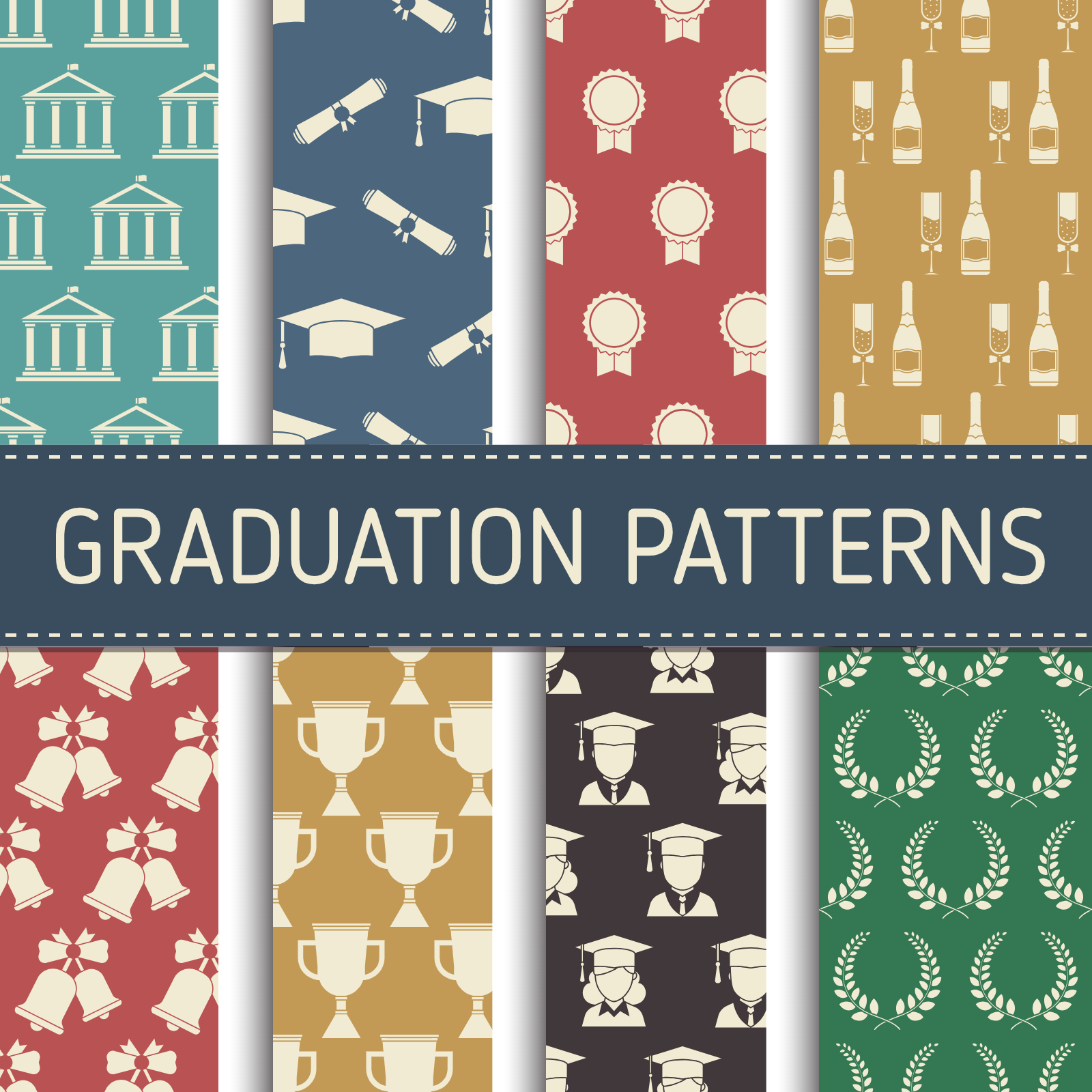 Graduation Celebration Repeating Patterns Collection
