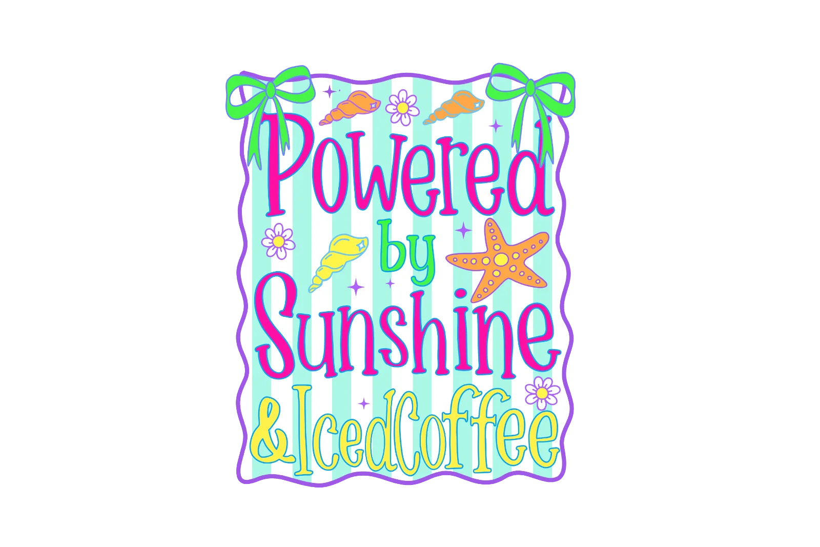 Sunshine And Iced Coffee Beach Sign