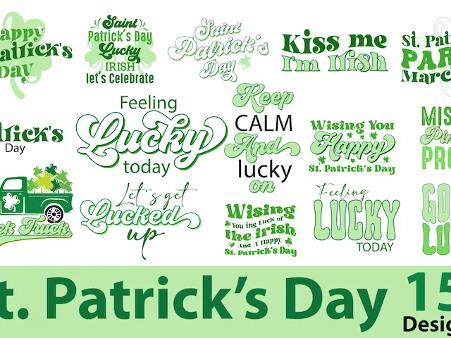 St Patrick's Day Holiday Typography Collection