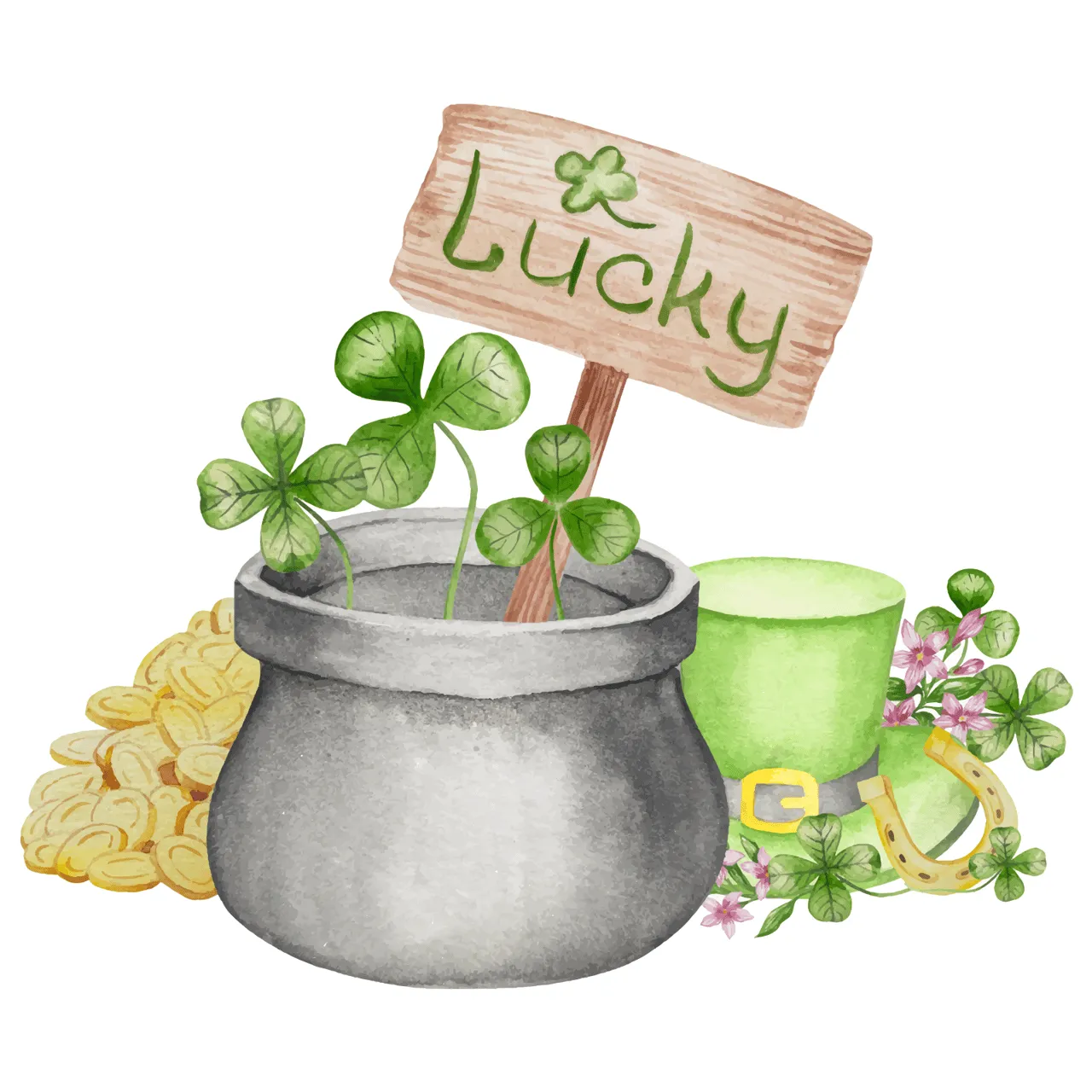 Laser cut and engrave St Patricks Day Pot With Clover