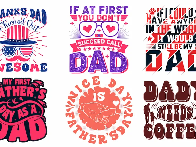Father's Day Typography And Graphic Collection