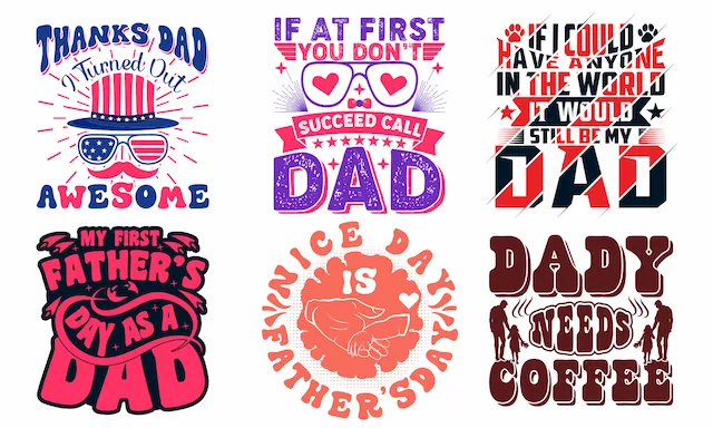 Father's Day Typography And Graphic Collection