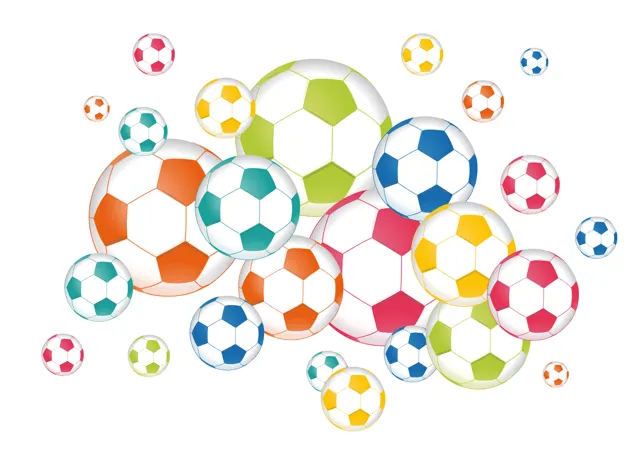 Colorful Soccer Ball Pattern Design