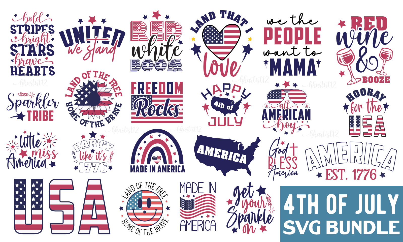 Fourth Of July Independence Day SVG Bundle