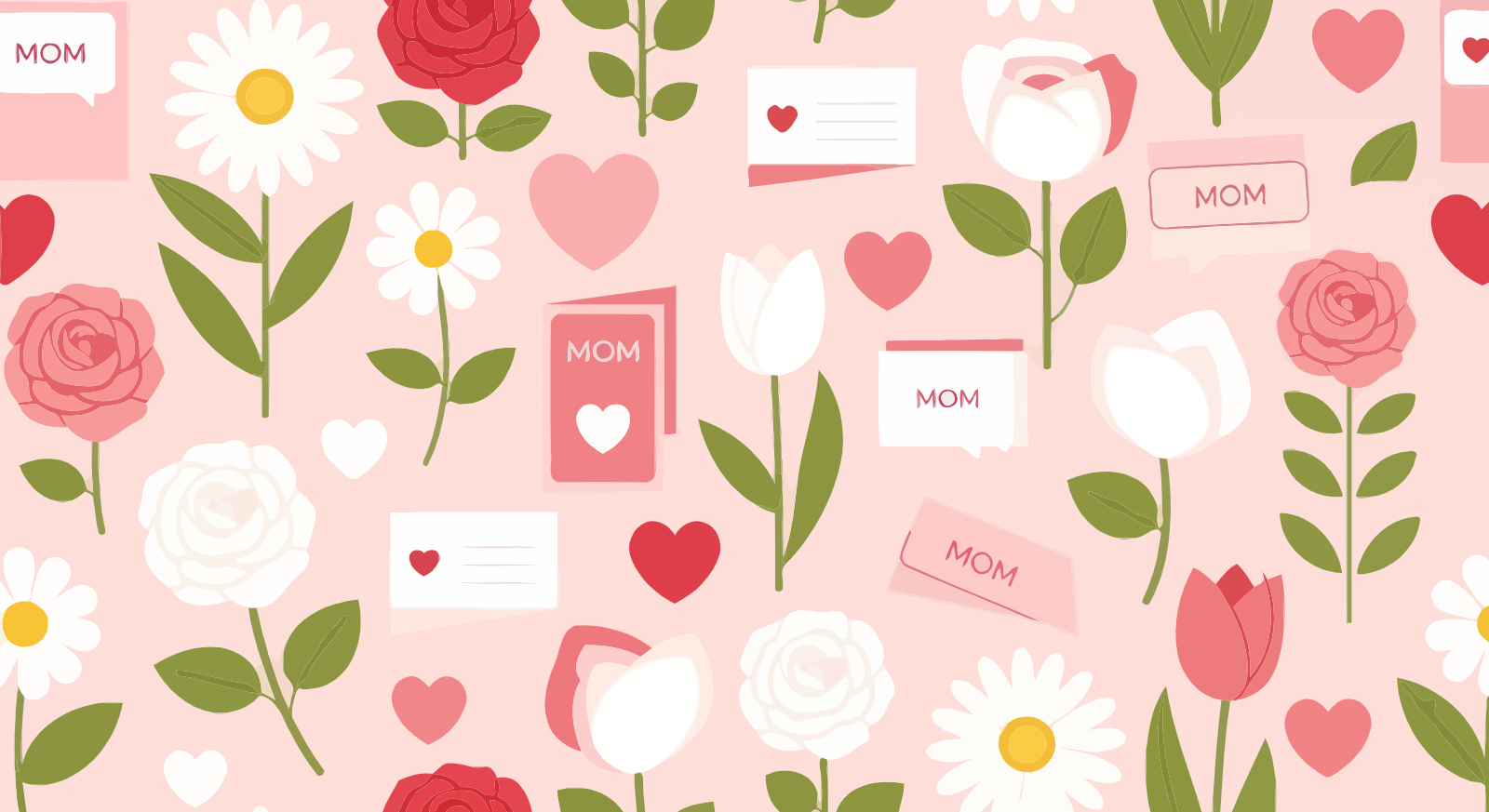 Mother's Day Floral Seamless Pattern