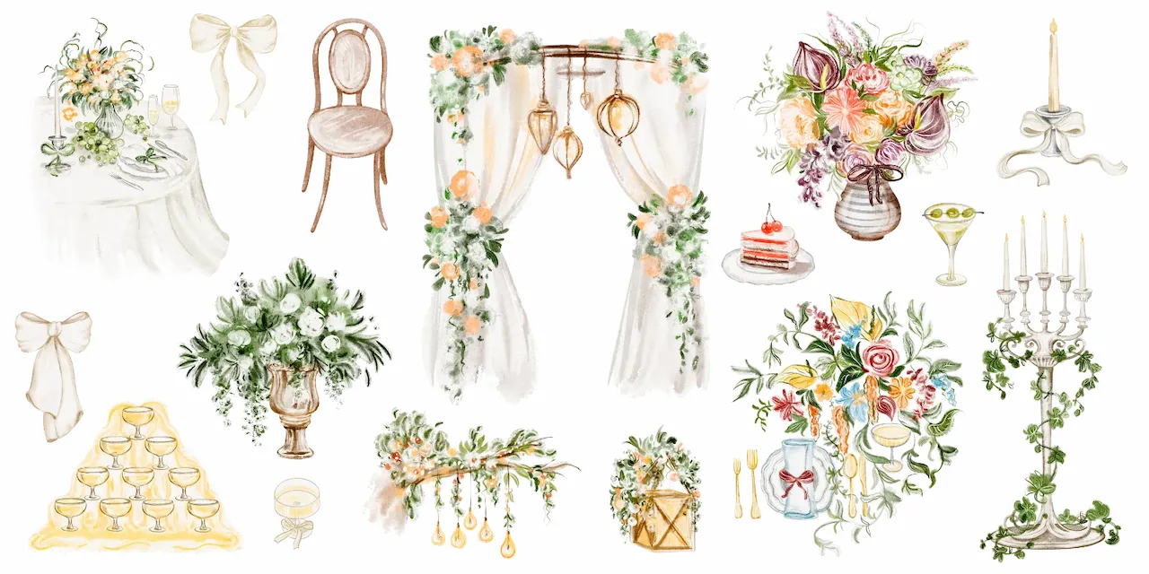 Laser cut and engrave Wedding Reception Decor And Floral Elements