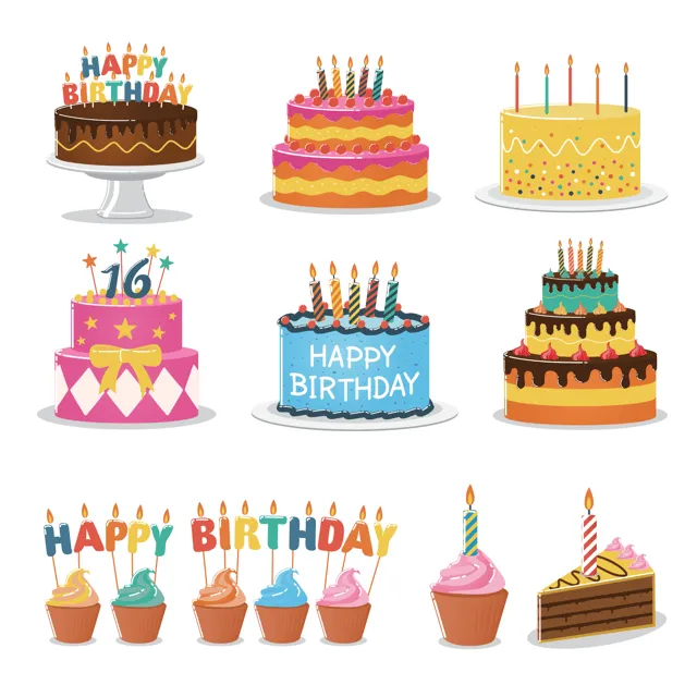 Collection Of Decorated Birthday Cakes