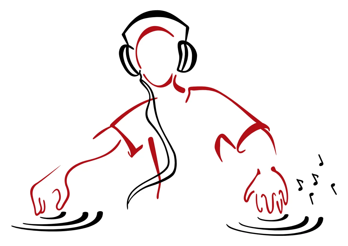 Laser cut and engrave DJ Mixing Music With Headphones