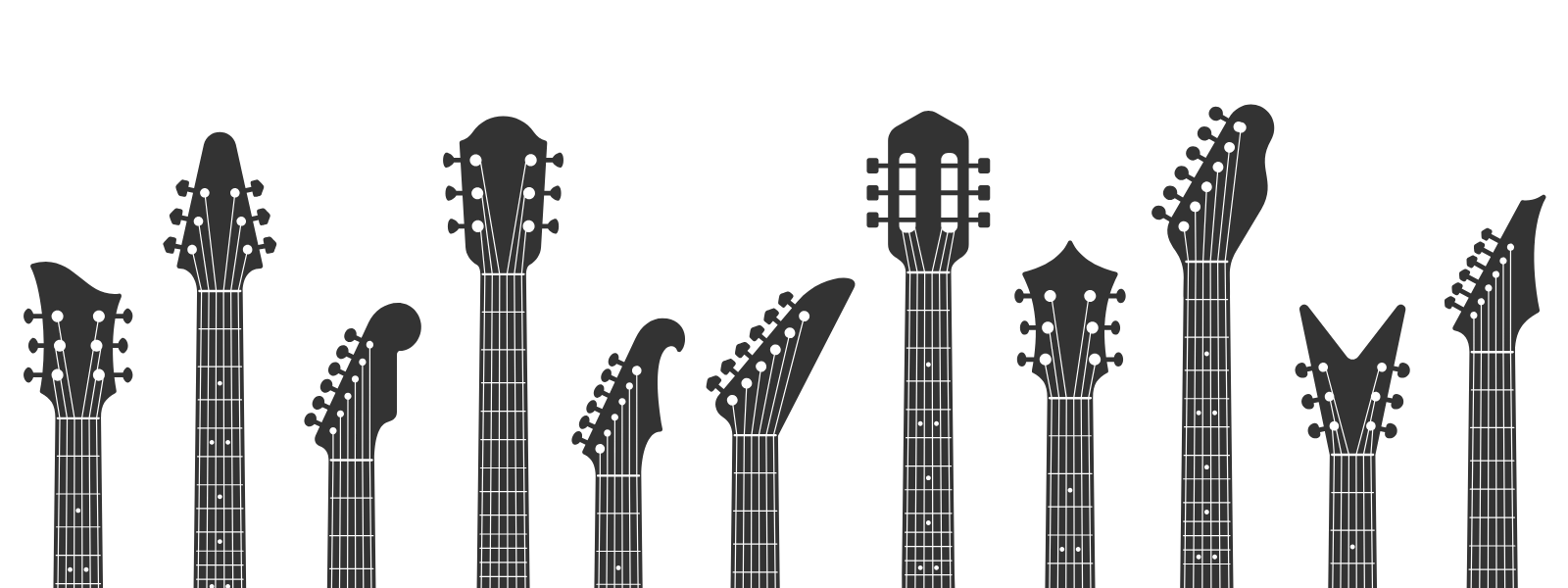 Guitar Headstock Silhouettes Collection