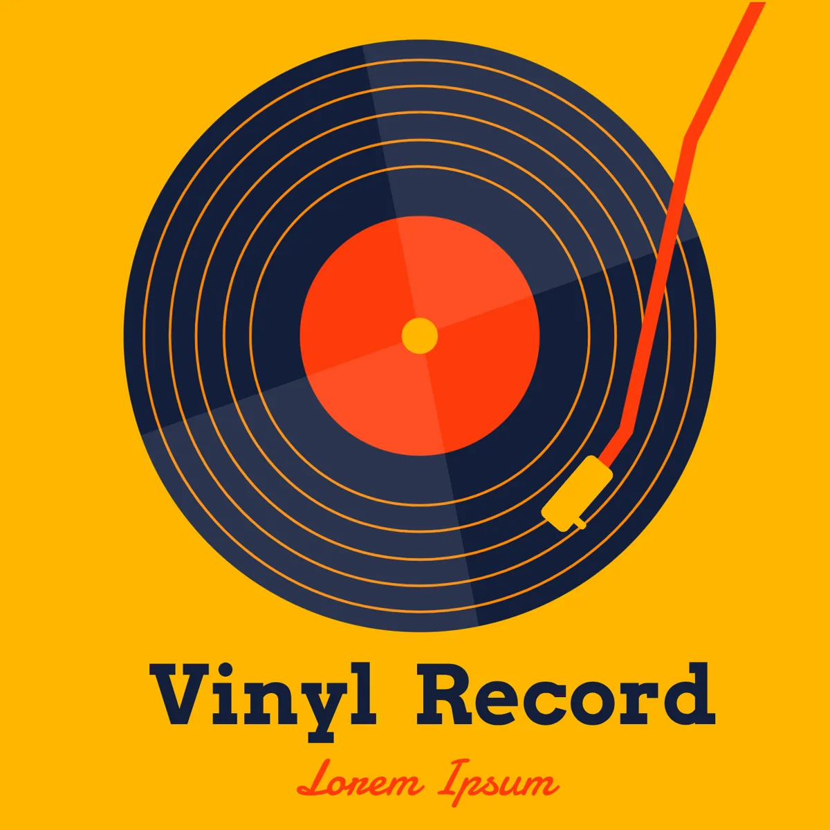 Laser cut and engrave Vinyl Record With Tonearm Playing Music