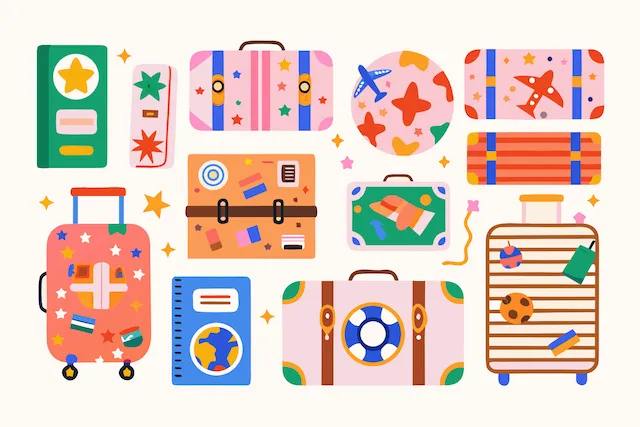 Travel Suitcase And Luggage Collection Set