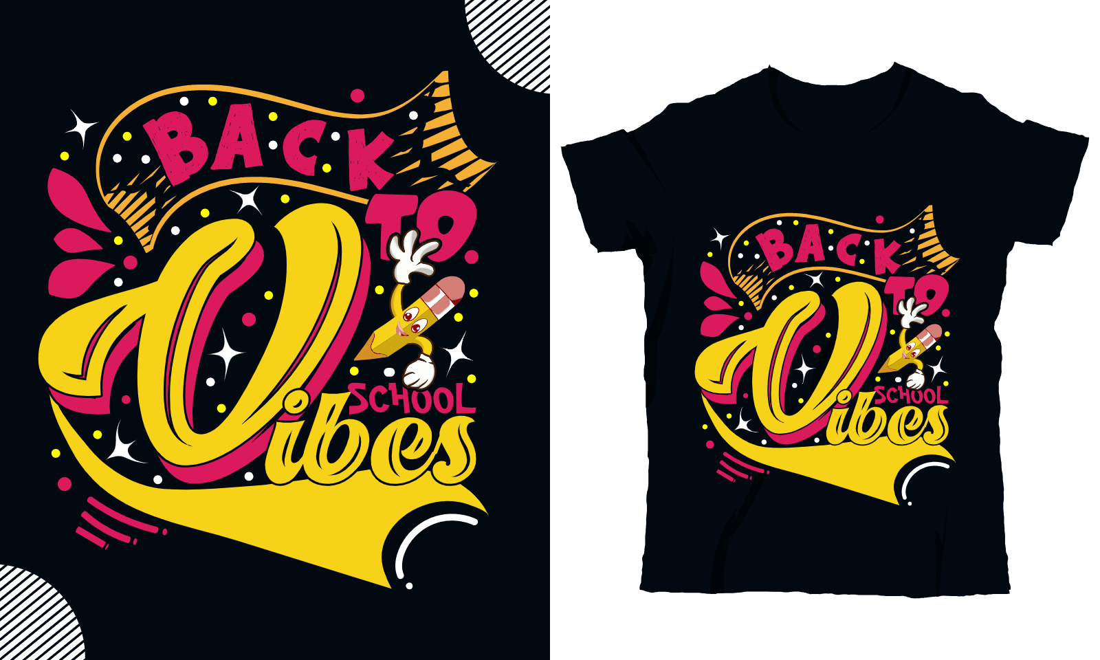 Back To School Vibes Typography Design