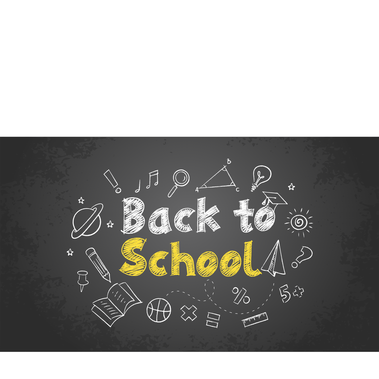 Back To School Chalkboard Education Icons