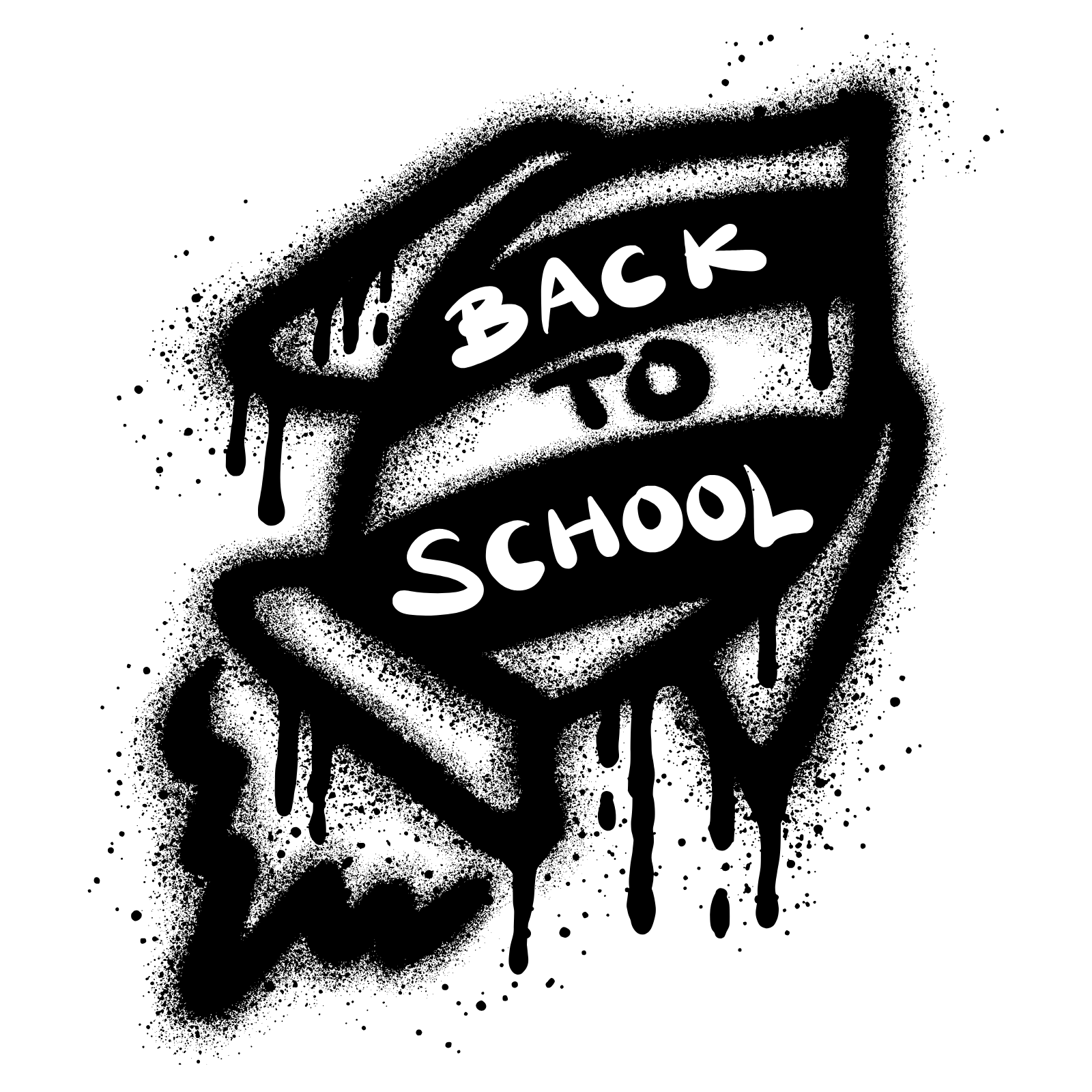 Back To School Graffiti Spray Paint Art