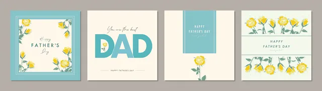 Father's Day Cards With Yellow Roses