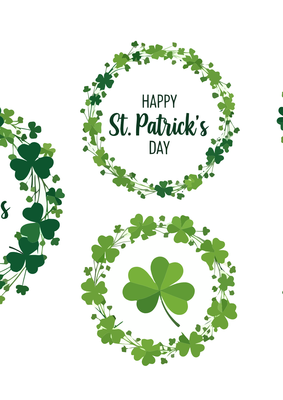 St. Patrick's Day Clover Wreath Frames