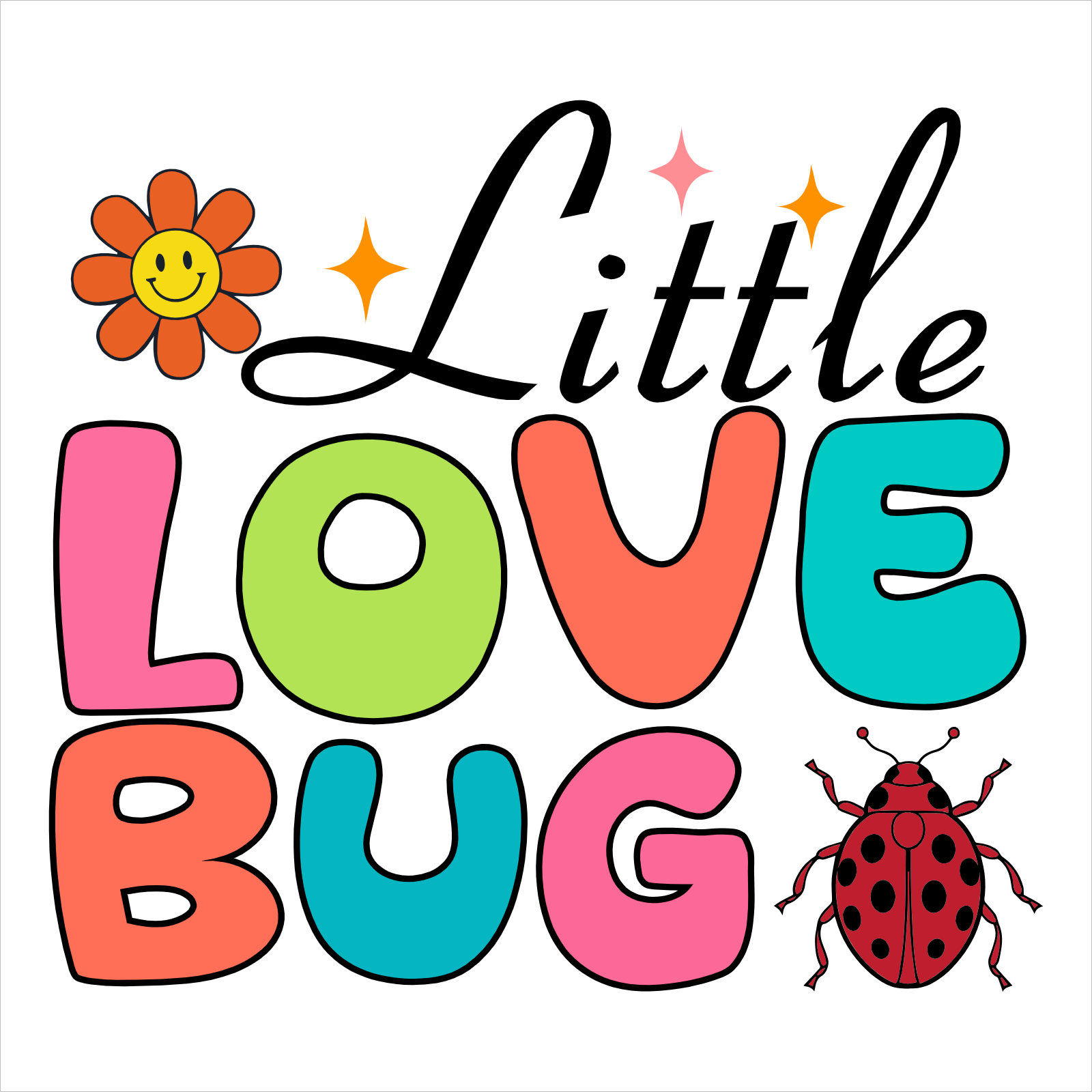 Little Love Bug Design With Ladybug