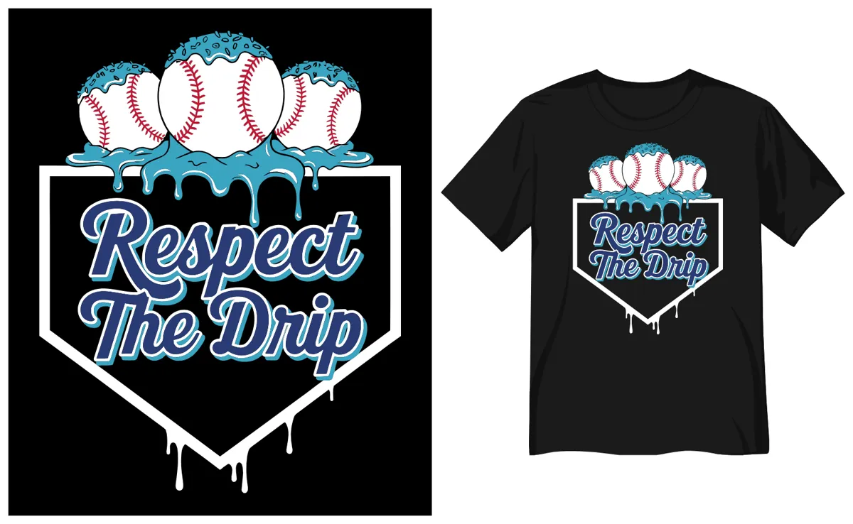 Laser cut and engrave Baseball Drip Home Plate Graphic Design