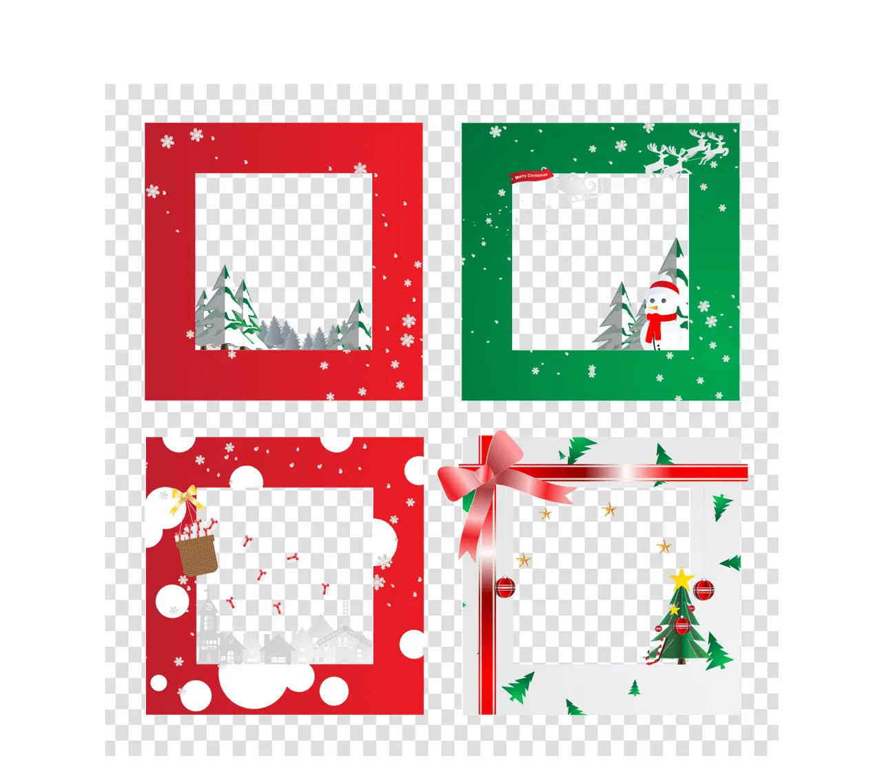 Laser cut and engrave Christmas Photo Frames With Festive Motifs
