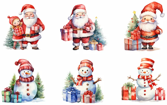 Christmas Santa And Snowman Gift Collection