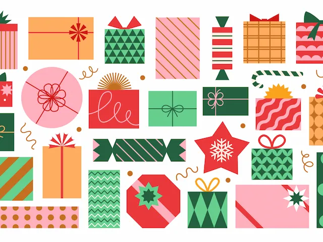 Assorted Christmas Gift Boxes And Presents