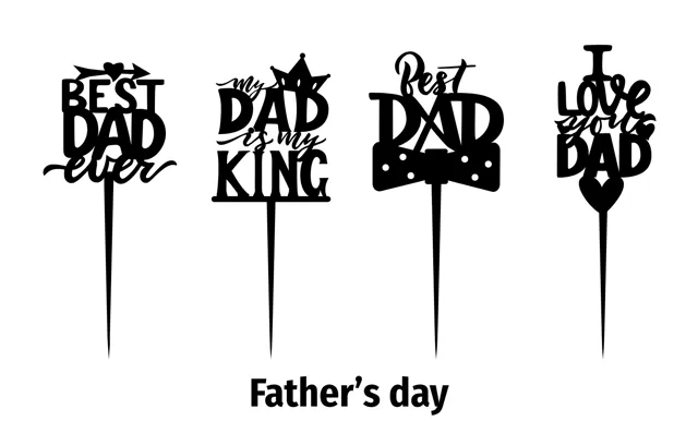 Father's Day Cake Topper Set
