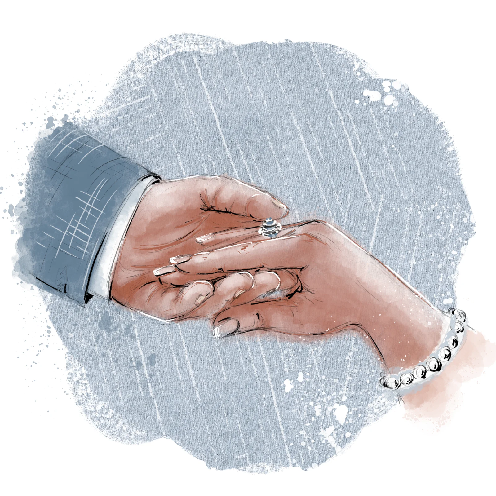 Couple Hands With Wedding Ring Engagement