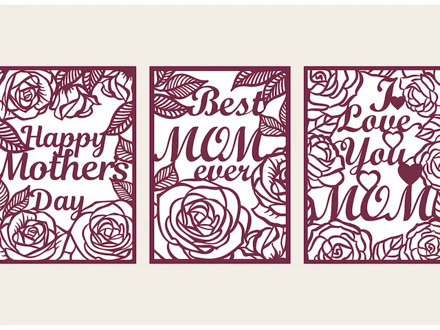 Mother's Day Rose Frame Templates